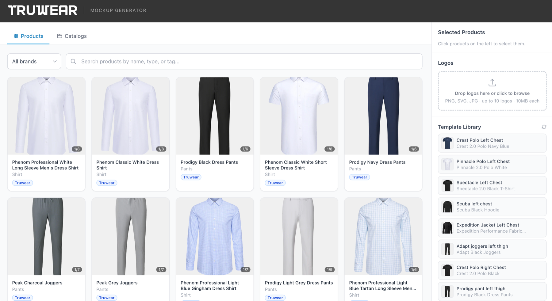 Products view
